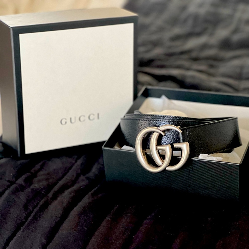 Black Gucci Belt  size 44-46